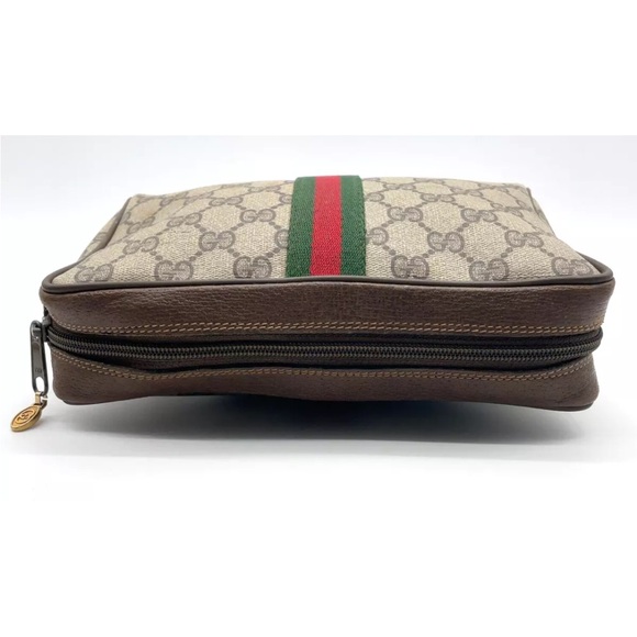 Authentic Gucci GG Supreme Sherry Line Beige/Brown Clutch Bag W/Box NS101277 - Picture 4 of 16
